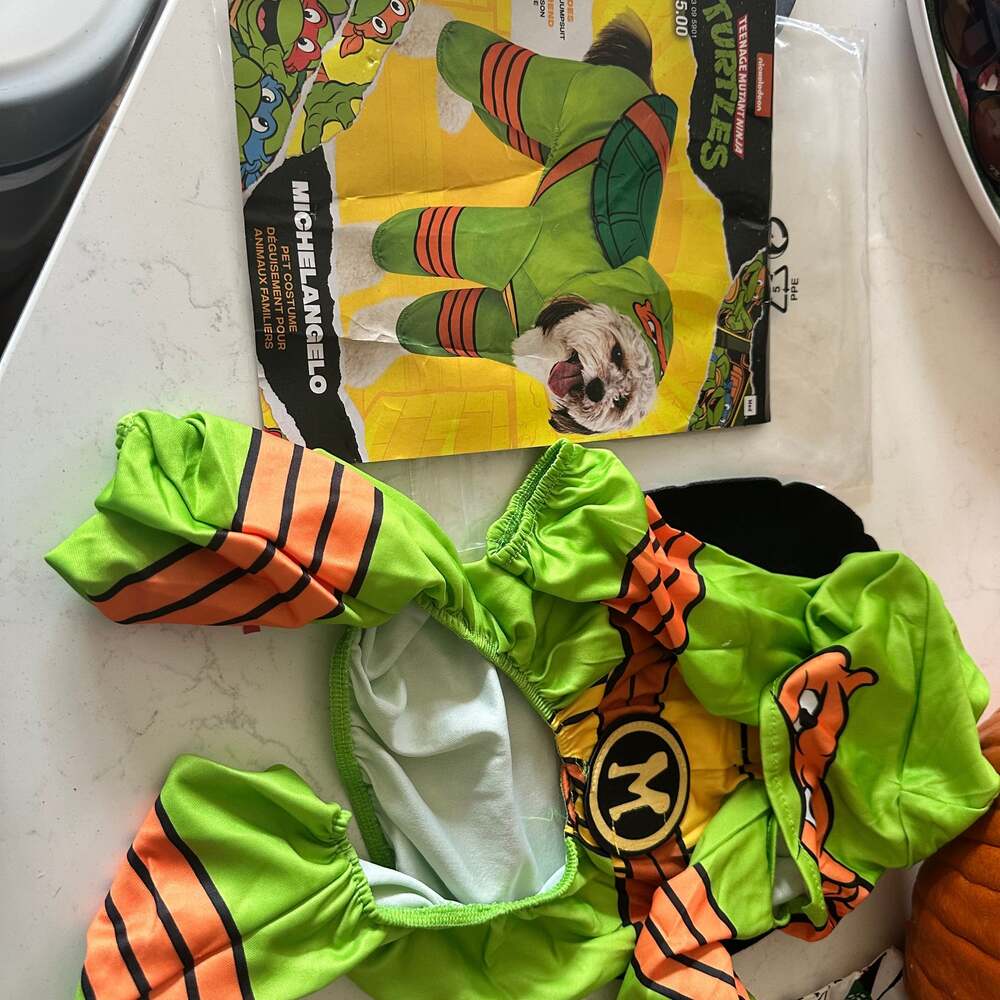 Two Nickelodeon Teenage Mutant Ninja Turtles Dog Costume small and medium